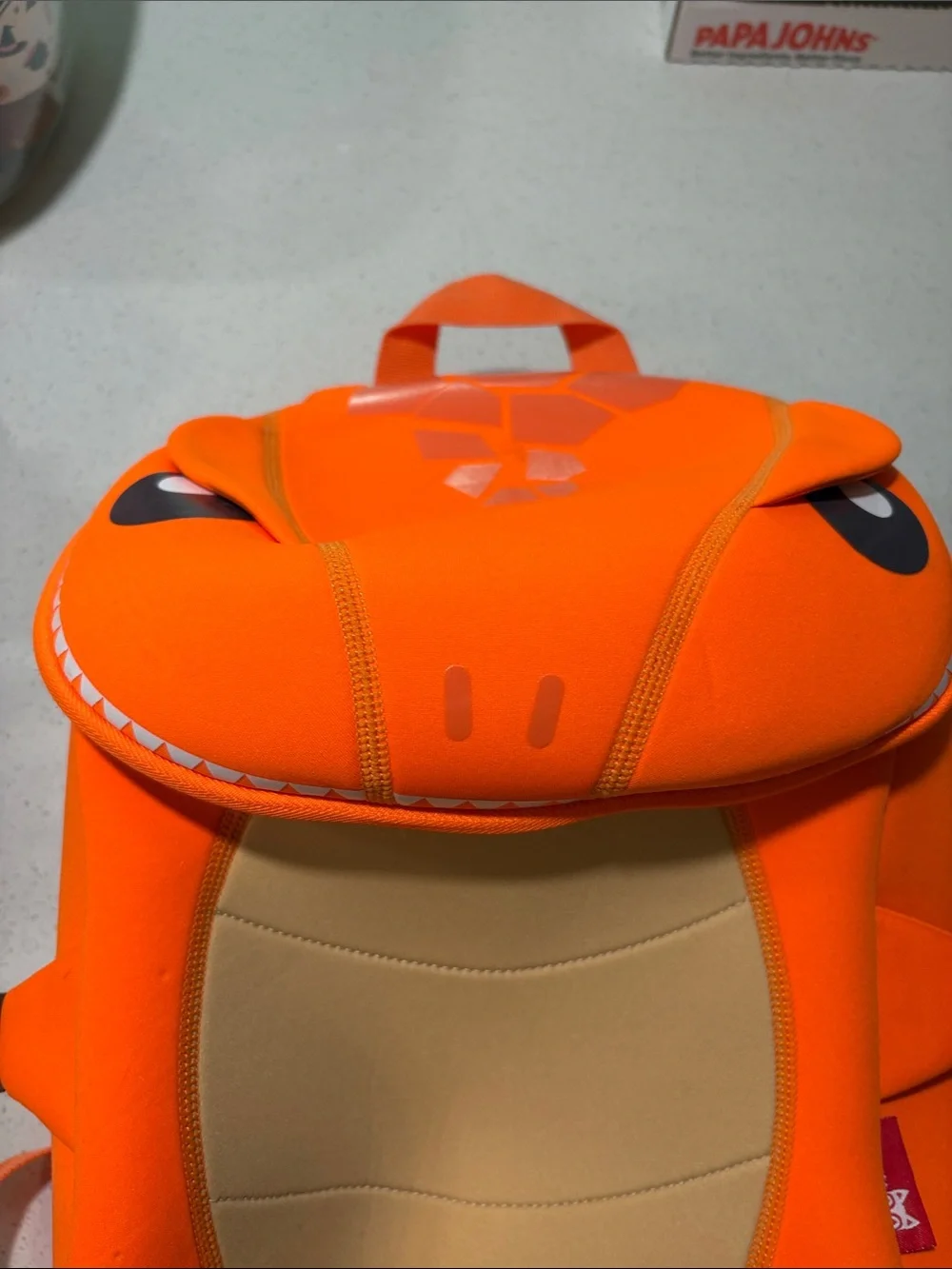 Nohoo Bright Orange Dinosaur Kids Backpack